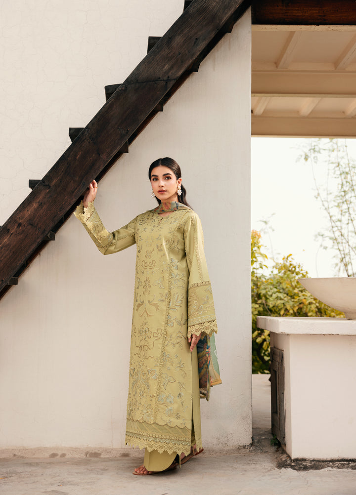 Zync by Florent Unstitched Embroidered Lawn 3 Piece Suit FL26ULZ FZ-8A - Lawn Collection