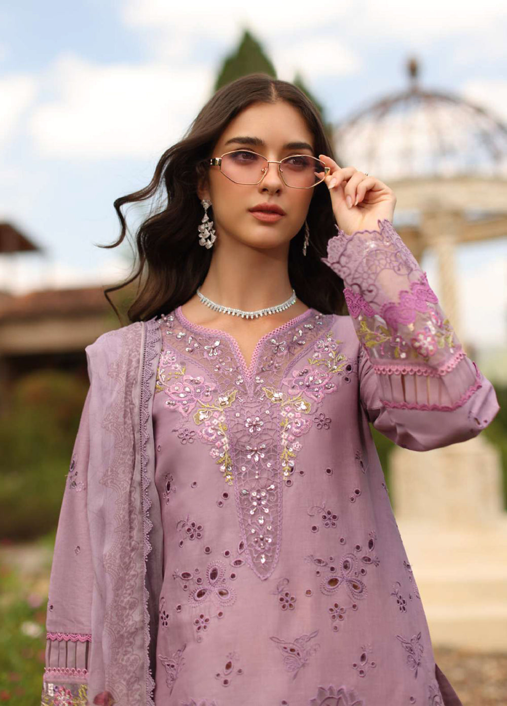 Noor by Saadia Asad Unstitched Embroidered Luxury Lawn 3 Piece Suit SA26UNL D9A-VELISSE - Eid Collection