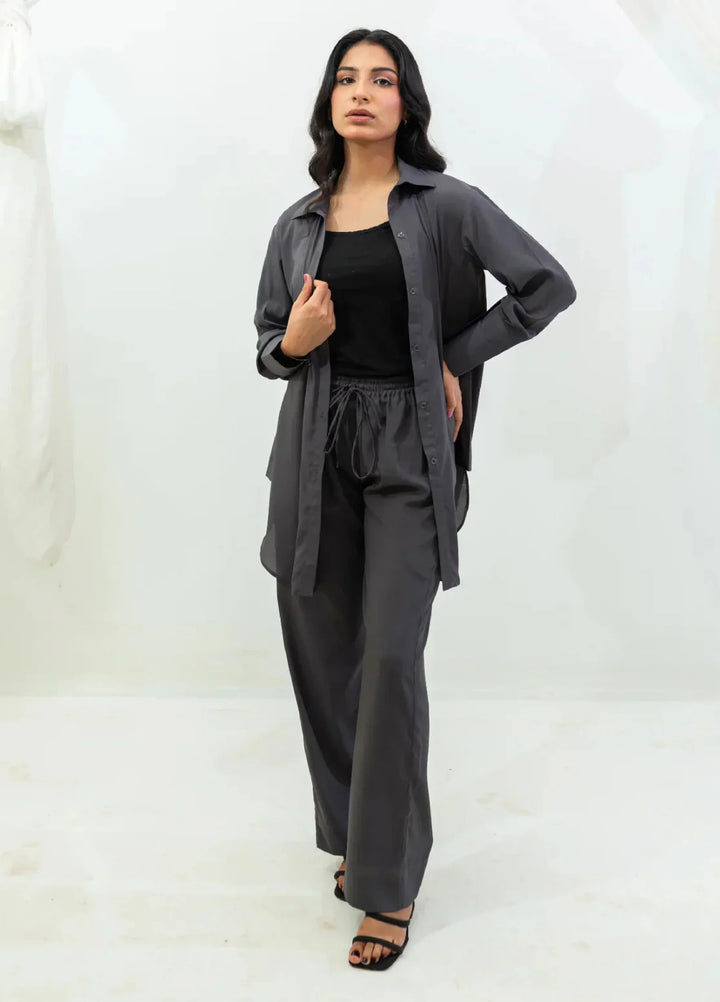 Zauk Women RTW Solids Wrinkle Free Crepe 2 Piece Suit ZK26RC Charcoal Gray Two Piece Set ZAU-CG - Casual Collection
