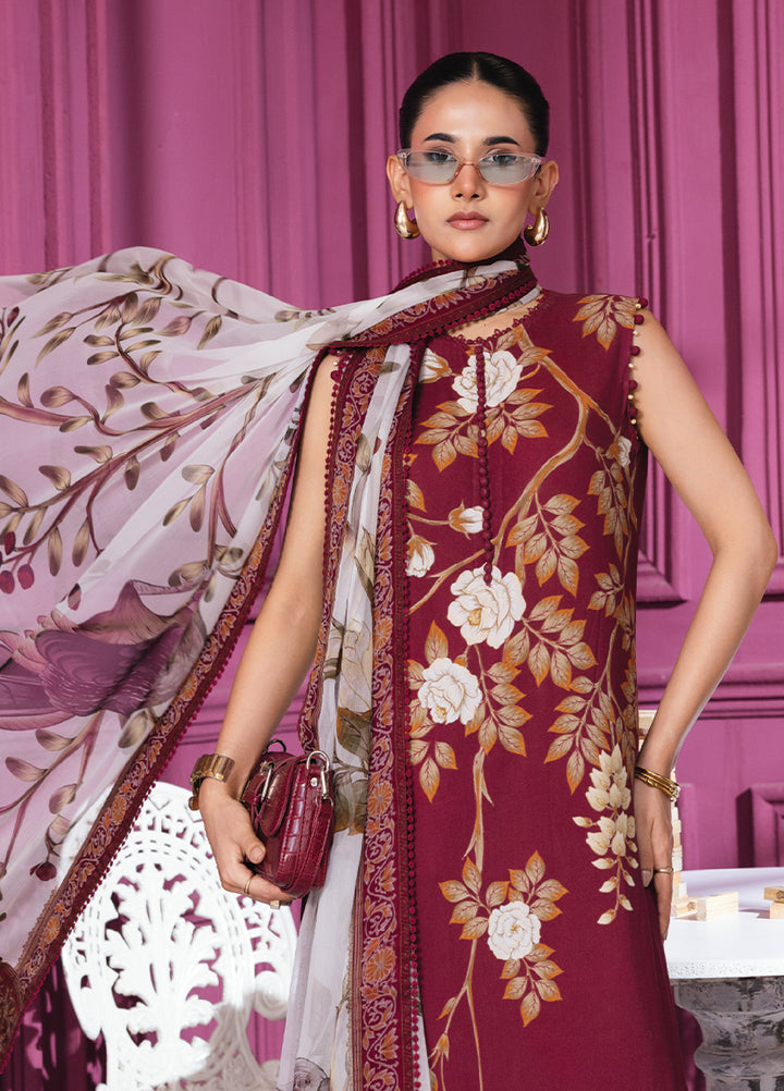 M Basics By Maria B Unstitched Digital Printed Linen 3 Piece MB25UW 1102-B - Winter Collection