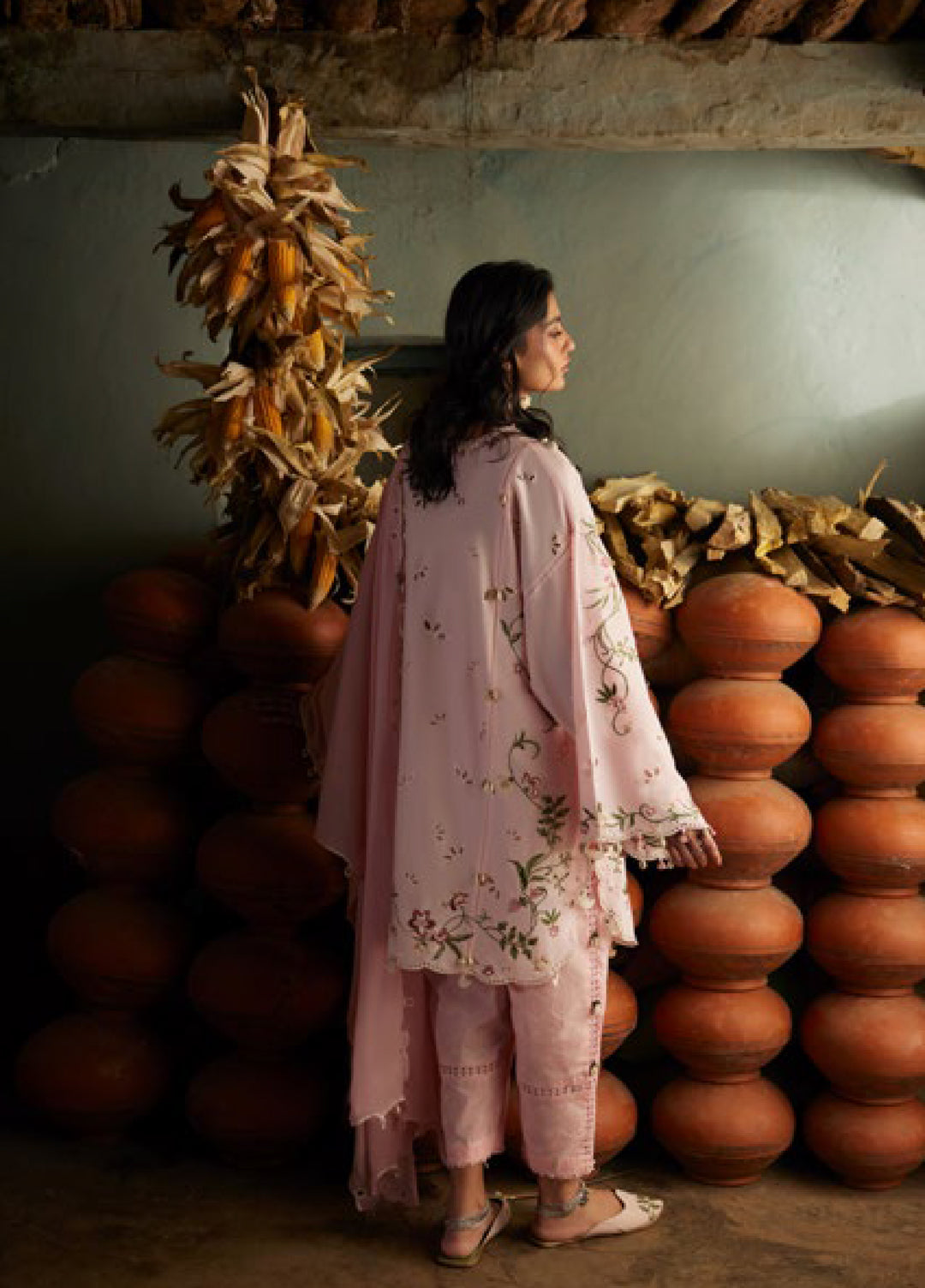 Meili by Zaha Unstitched Embroidered Lawn 3 Piece Suit ZK26UML ZL26-04A - Festive Collection