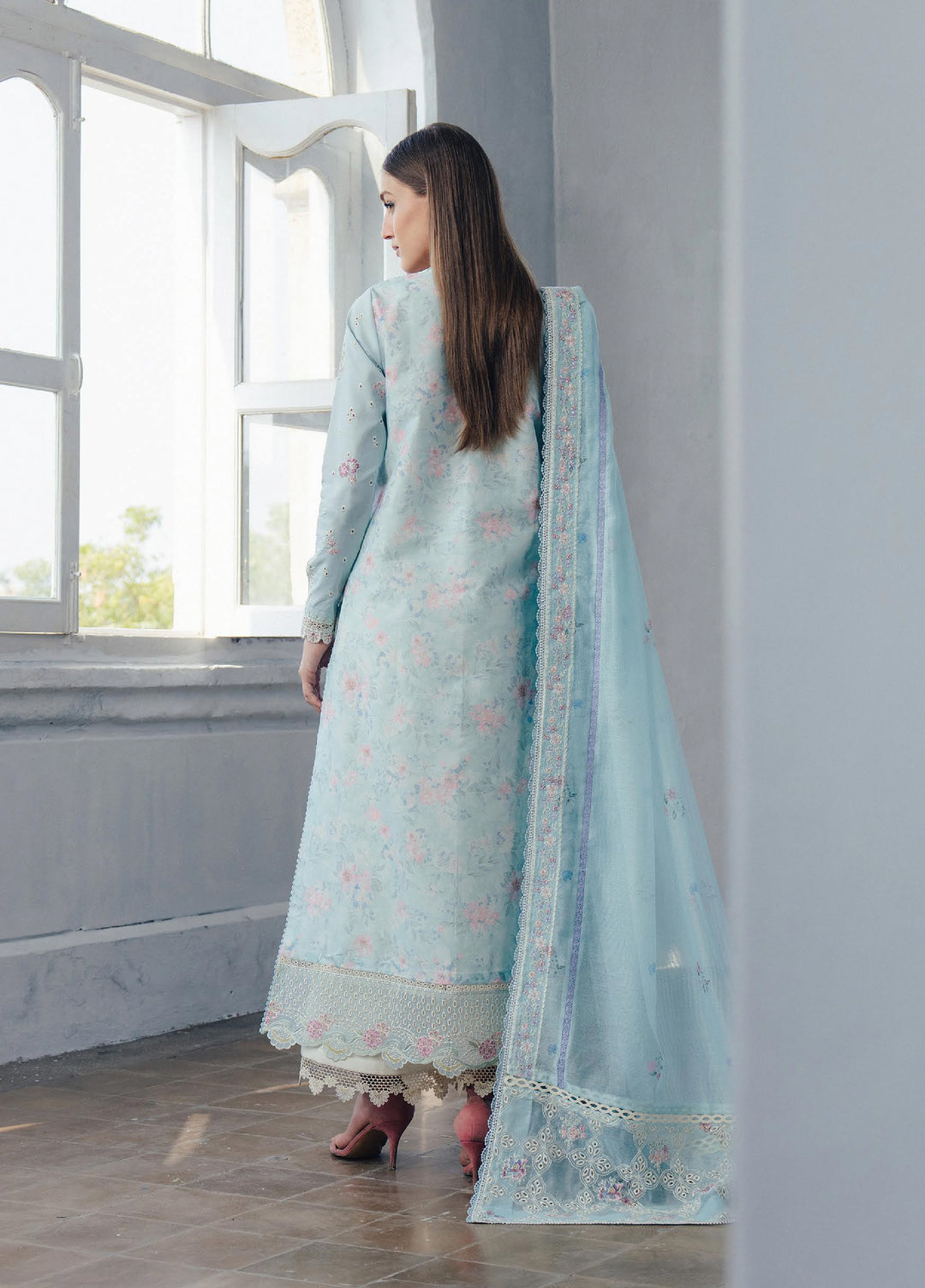 Daybreak by Afrozeh Unstitched Printkari Embroidered Lawn 3 Piece Suit AF26UDB D-2 DAWNFALL - Summer Collection