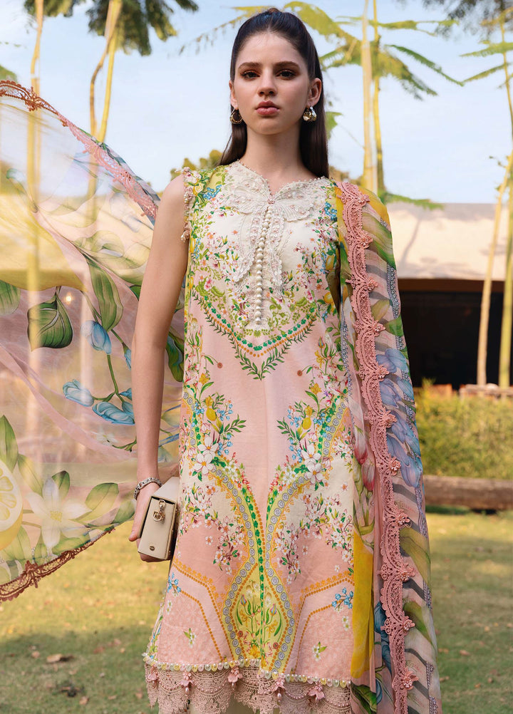 M Prints by Maria B Unstitched Printed Lawn 3 Piece Suit MB26UMP D-08 A - Summer Collection