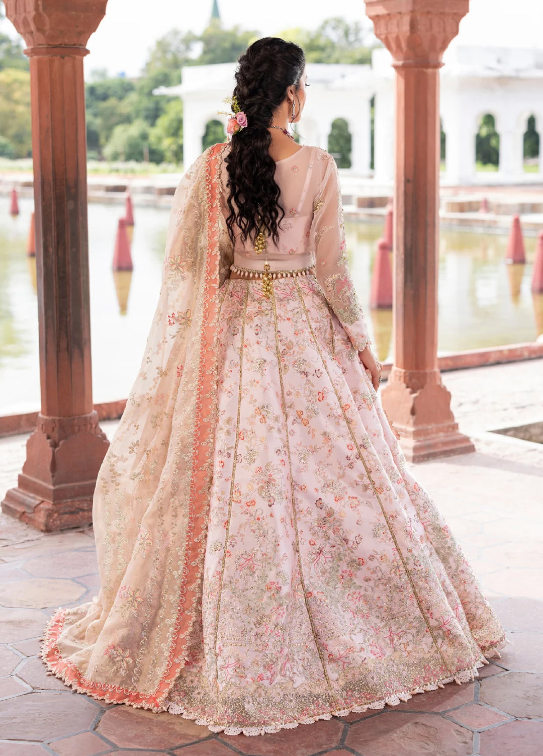 Ember by Aylin Unstitched Organza Embroidered Suits 3 Piece AYL25EF D4-Silk Stone - Festive Collection