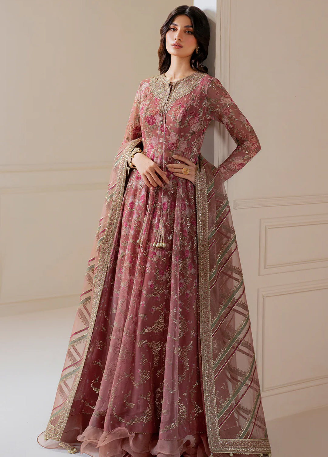 Jazmin Unstitched Chiffon Embroidered Suits 3 Piece JZ25CF JZ-UC-D3064 - Festive Collection