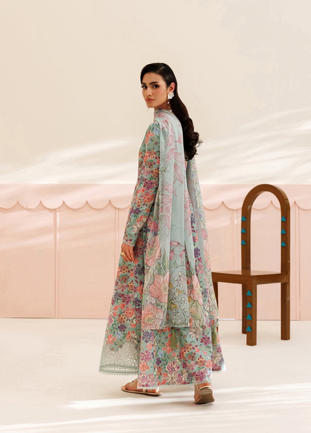 Azzal Unstitched Printed Lawn 3 Piece Suit AZL26UPL AZL-142 - Summer Collection