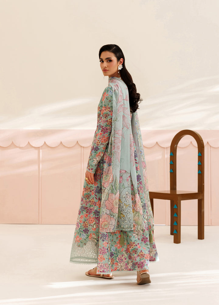 Azzal Unstitched Printed Lawn 3 Piece Suit AZL26UPL AZL-142 - Summer Collection