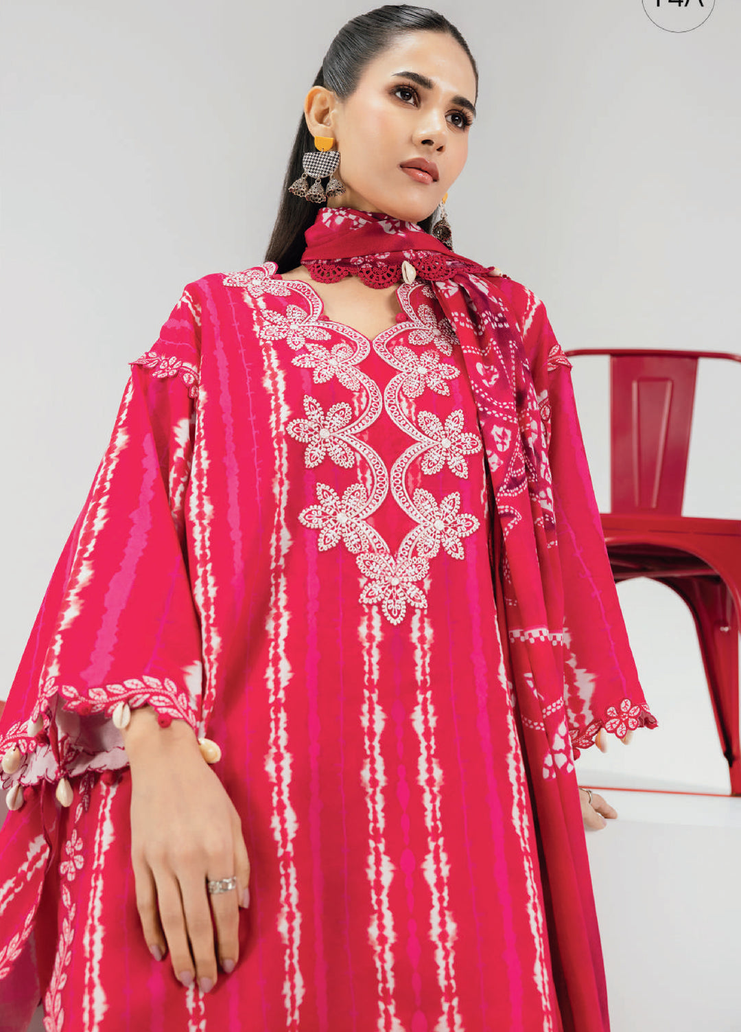 M Basics by Maria B Unstitched Embroidered Lawn 3 Piece Suit MB26UMB MB-CUSV13-14A - Summer Collection
