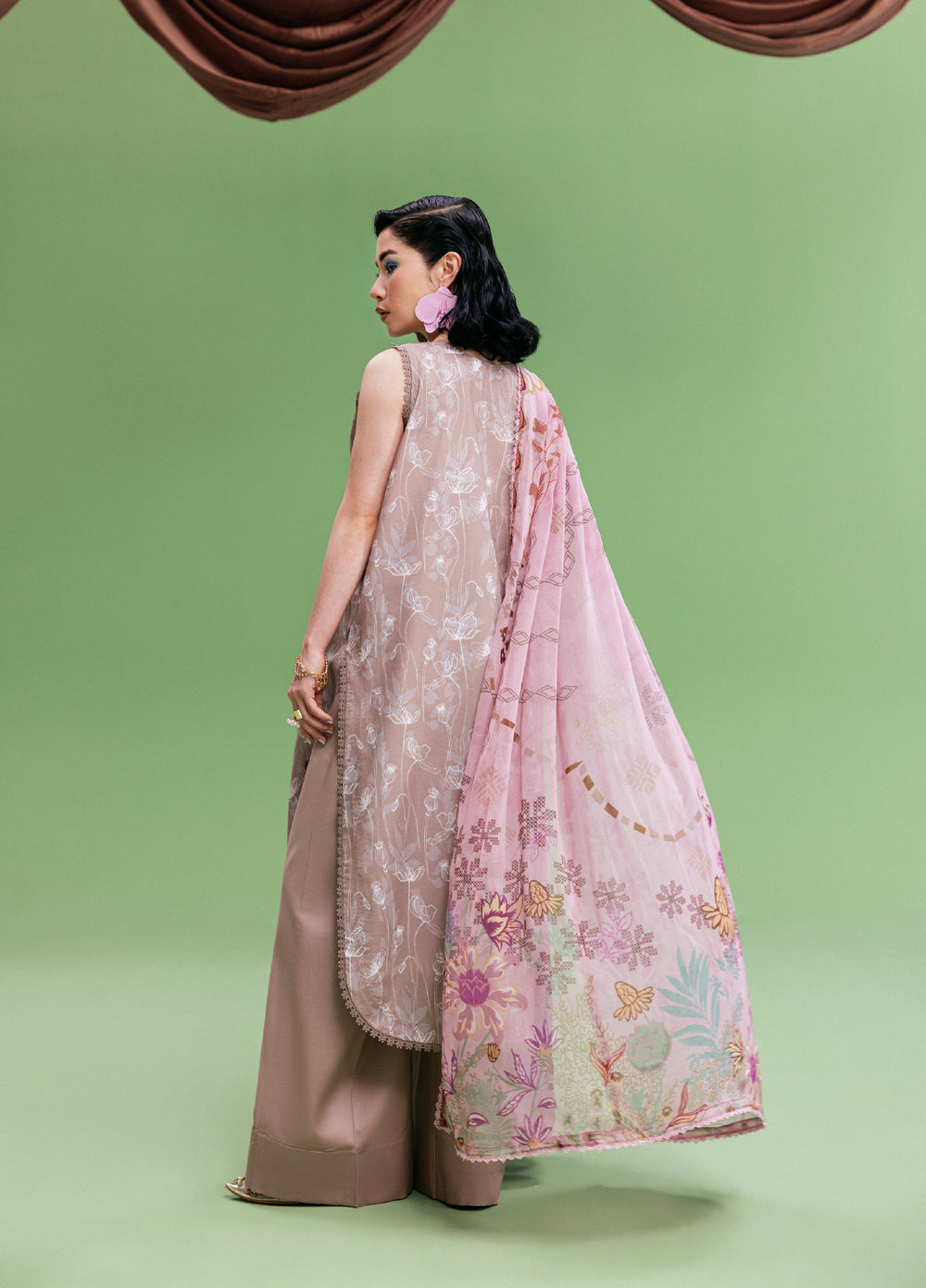 Zync by Florent Unstitched Embroidered Printkari Lawn 3 Piece Suit FL26UZP FZ-2A - Summer Collection