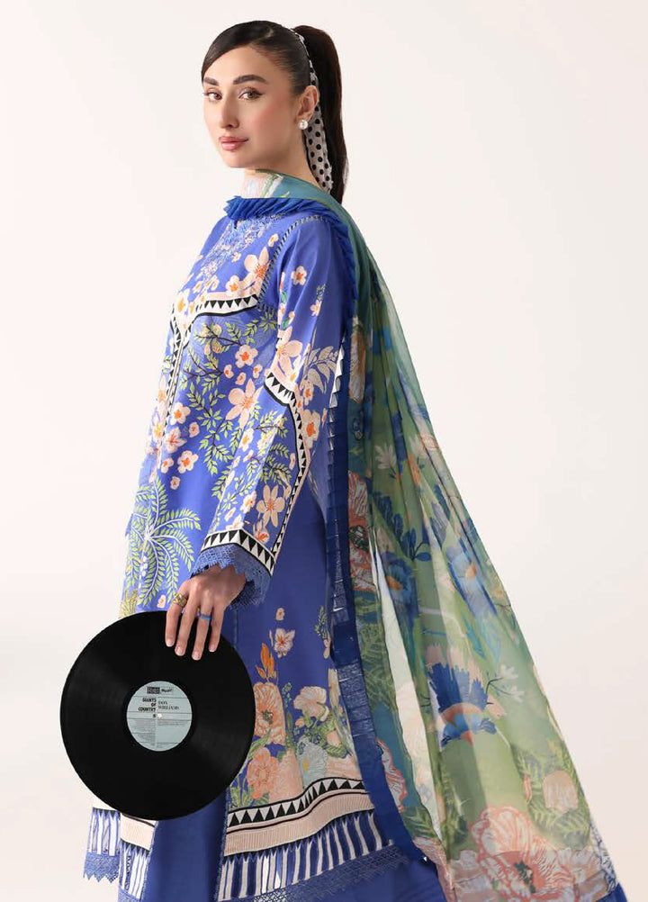 Rosette by Roheenaz Unstitched Lawn Embroidered 3 Piece Suit RNZ26UR Breeze Of Dawn-6A - Summer Collection