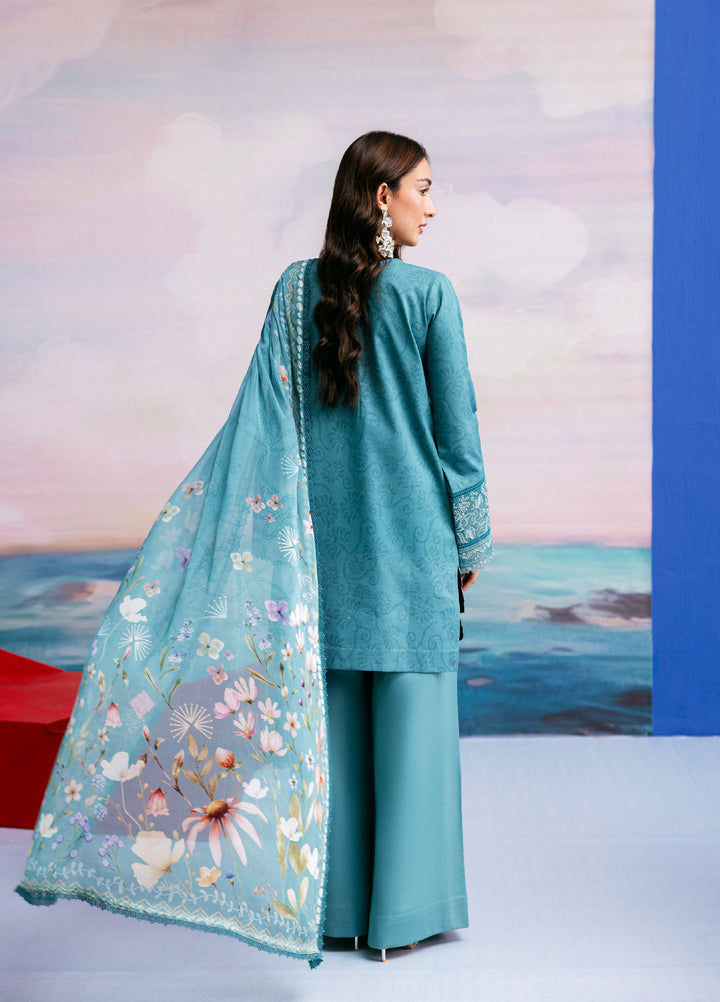 Zync by Florent Unstitched Embroidered Printkari Lawn 3 Piece Suit FL26UZP FZ-7A - Summer Collection