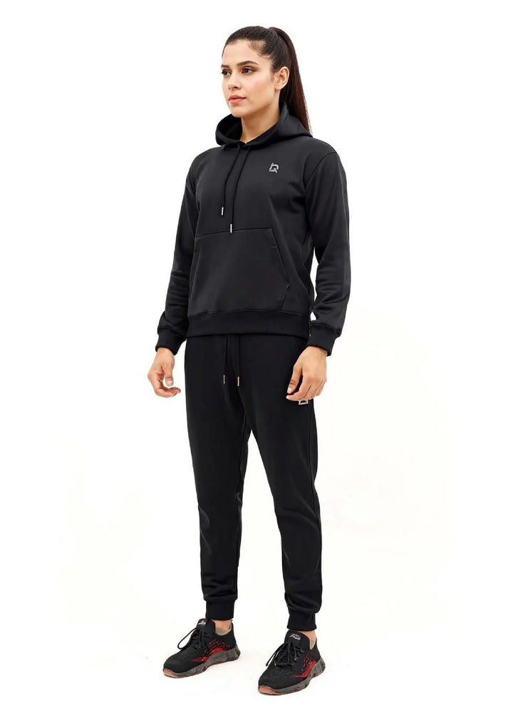 IQ Exclusive Women Winter Track Suit W-Black Hoodie Tracksuit