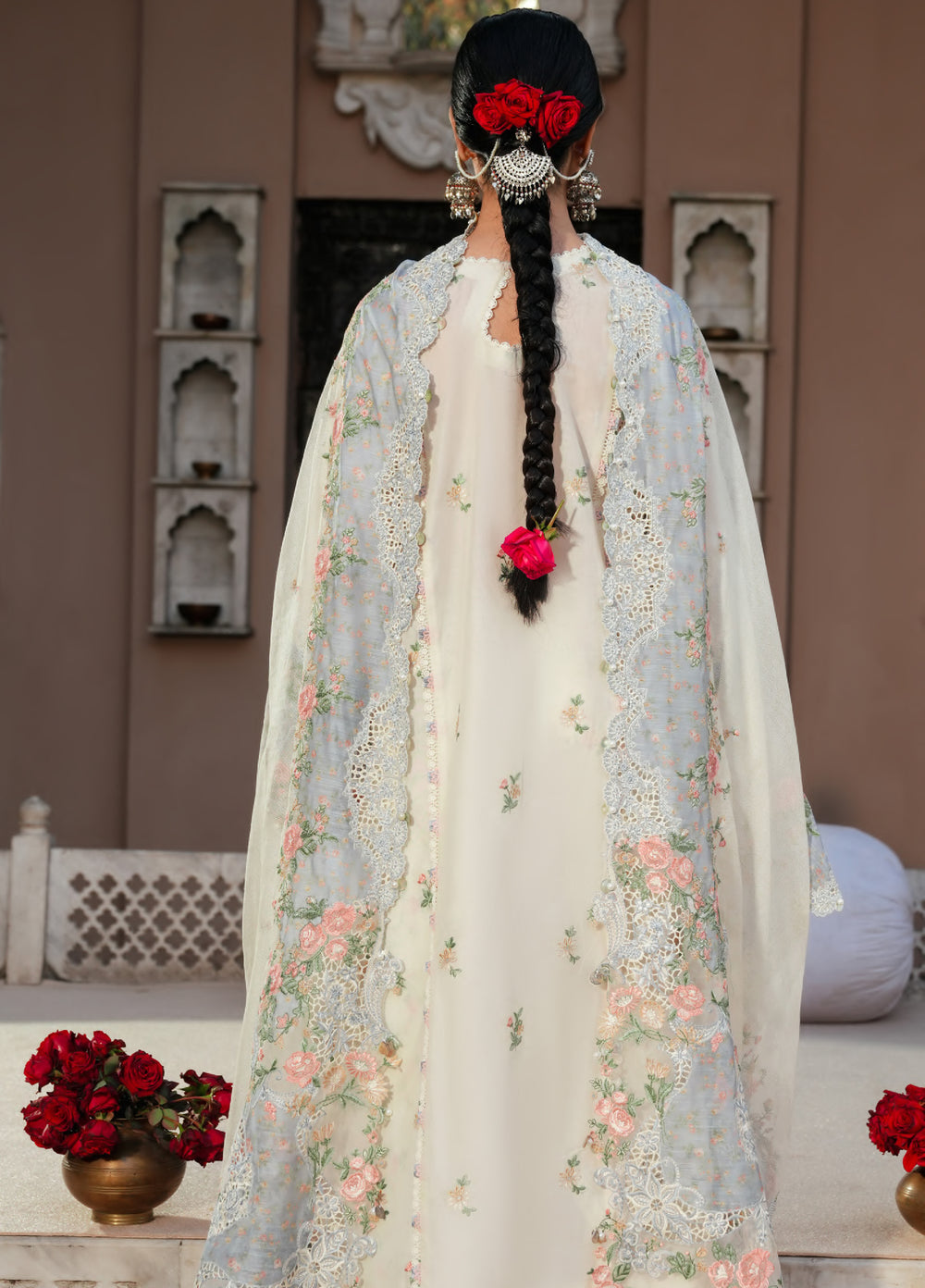 Ek Fasana by Kahf Premium Unstitched Embroidered Luxury Lawn 3 Piece Suit KHF26UFL KLB-2A NEELOFAR - Festive Collection
