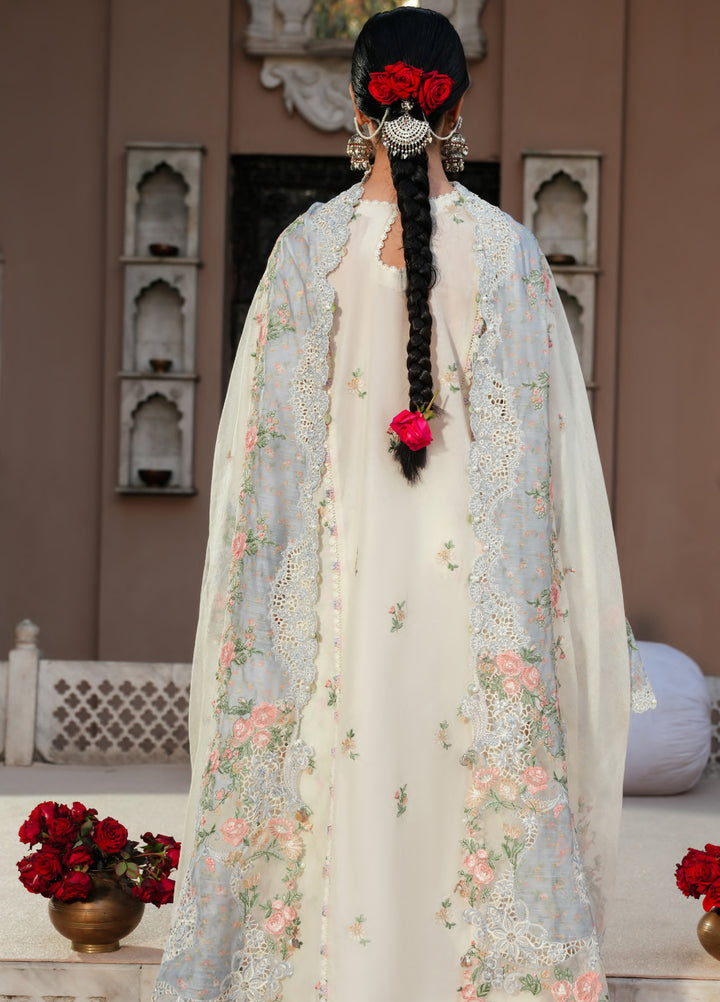 Ek Fasana by Kahf Premium Unstitched Embroidered Luxury Lawn 3 Piece Suit KHF26UFL KLB-2A NEELOFAR - Festive Collection