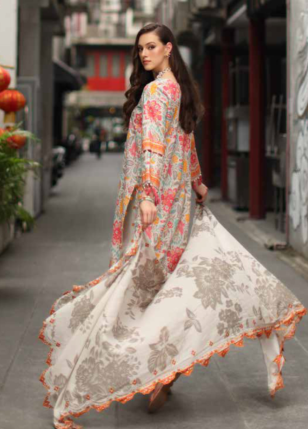 Signature by Charizma Unstitched Printed Lawn 3 Piece Suit CHR26USL CS6-08 - Summer Collection