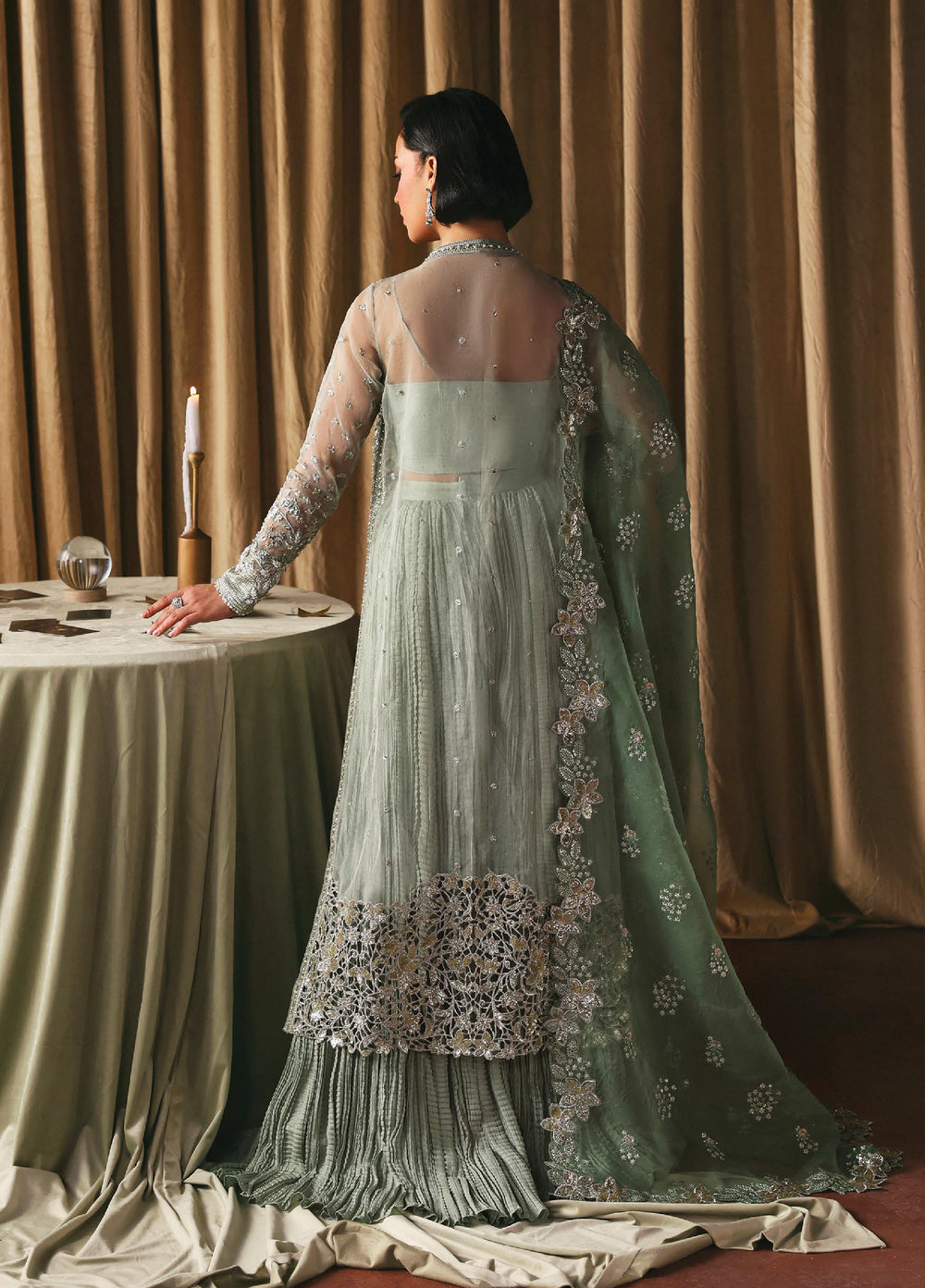 La Fuchsia by Afrozeh Unstitched Hand work Organza 3 Piece Suit AF26ULF Fortune Teller FWU-0080 - Festive Collection