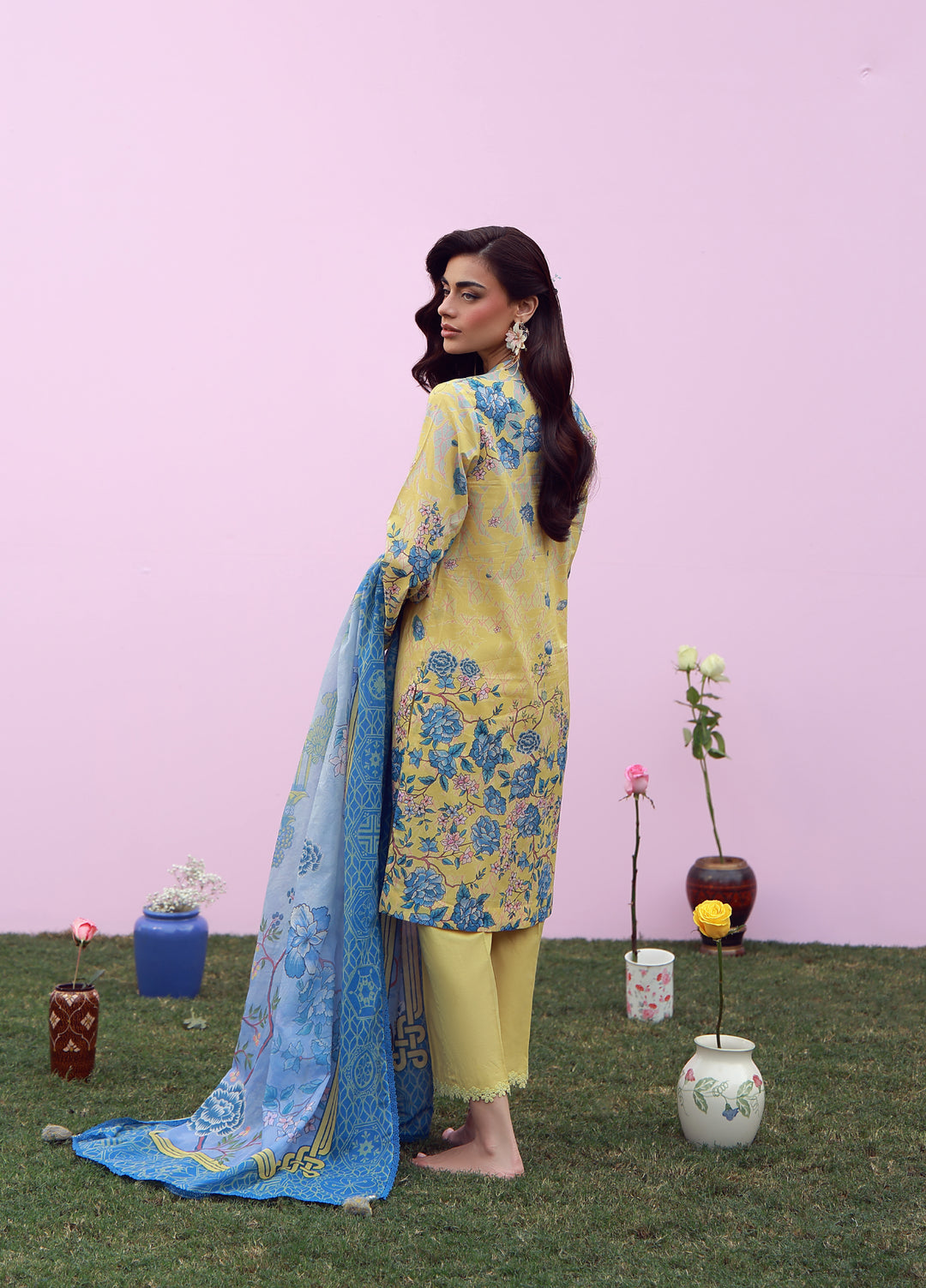 Mirha by Sahar Unstitched Printed Lawn 3 Piece Suit SS1-26-03 Butter Swirl - Summer Collection