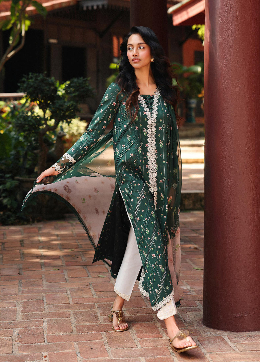 Q Prints by Qalamkar Unstitched Lawn Printed 3 Piece Suit QLK26QP Greer - Summer Collection