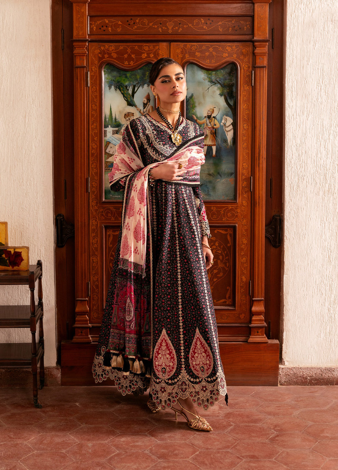 Shahkaar by Jazmin Unstitched Embroidered Lawn 3 Piece Suit JZ26USE SL26-D09 - Eid Collection