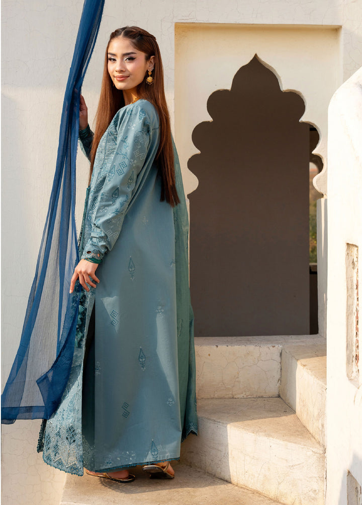 Basant Chikankari by Florent Unstitched Embroidered Luxury Lawn 3 Piece Suit FL26UBC FZ-6B - Summer Collection