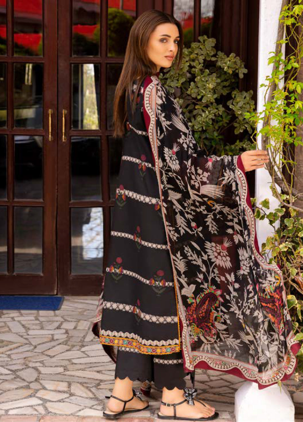 Rang e Bahar by Charizma Unstitched Embroidered Lawn 3 Piece Suit CHR26ULR CRB6-17 - Summer Collection