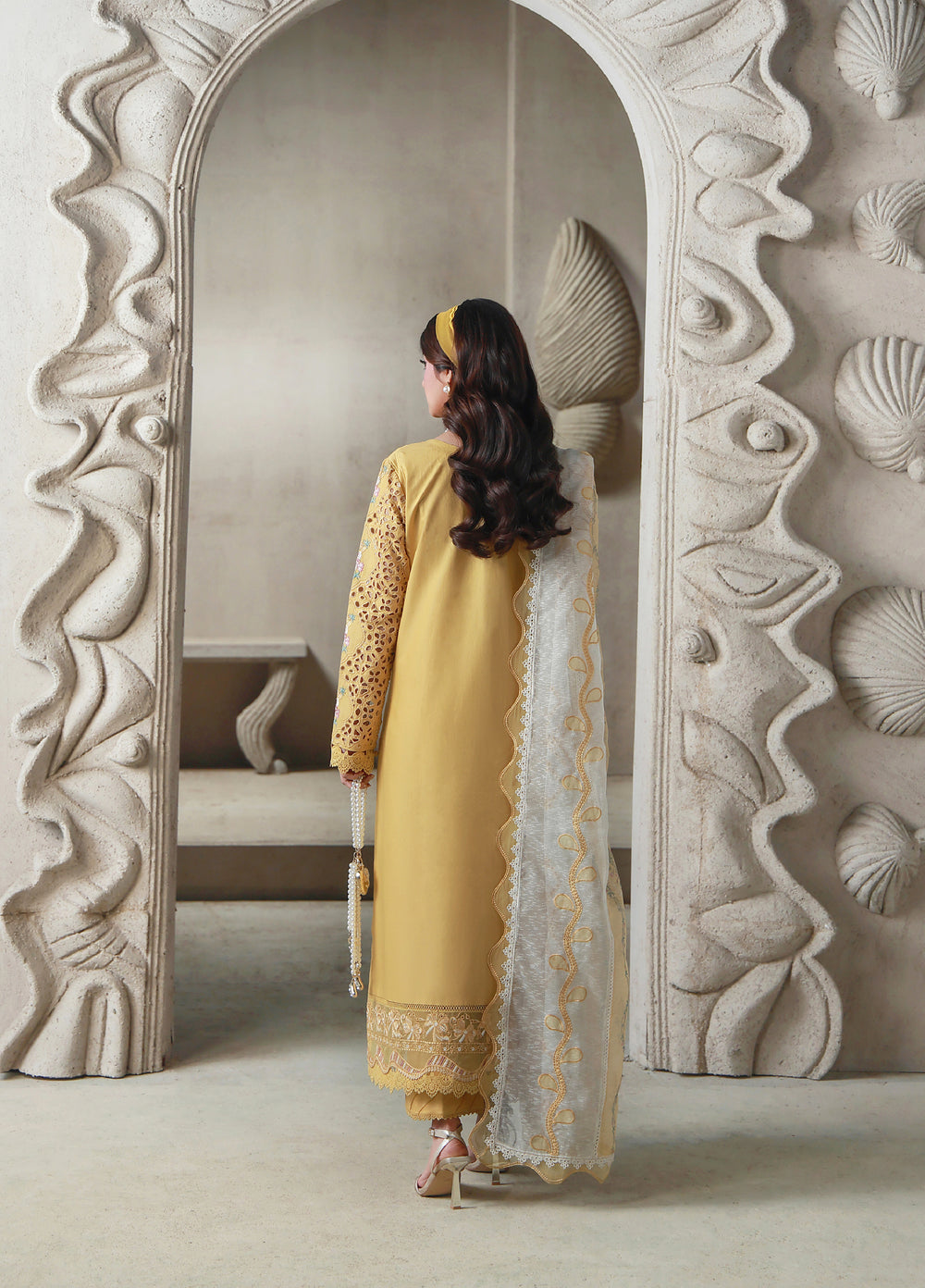 Saagar by Aabyaan Unstitched Embroidered Luxury Lawn 3 Piece Suit ABY26USL AL-2 Zimal - Festive Collection