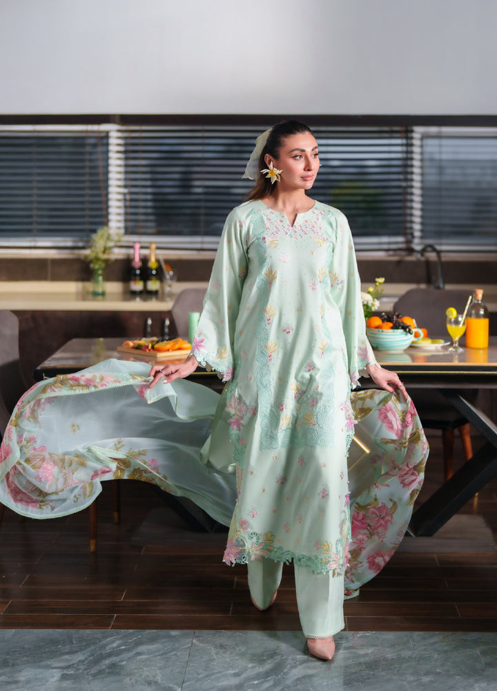 Symphony by Neeshay Unstitched Embroidered Luxury Lawn 3 Piece Suit NSH26US D-5 Aizere - Summer Collection