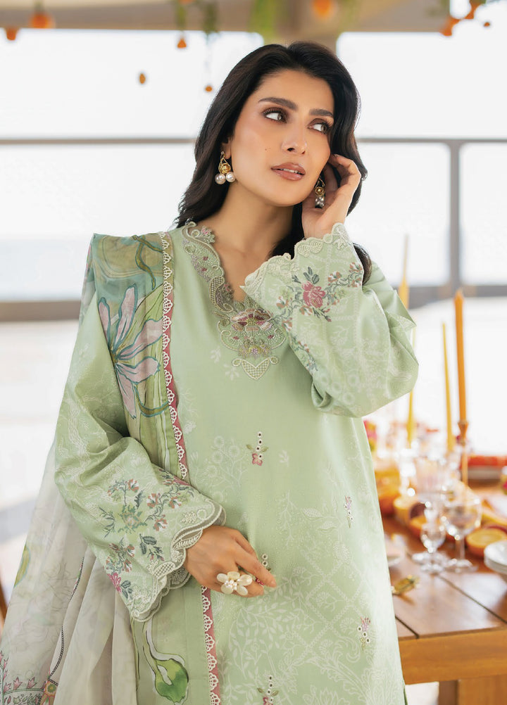 Afsanah by Seran Unstitched Embroidered Lawn 3 Piece Suit SN26UAL D-10 Masha - Summer Collection