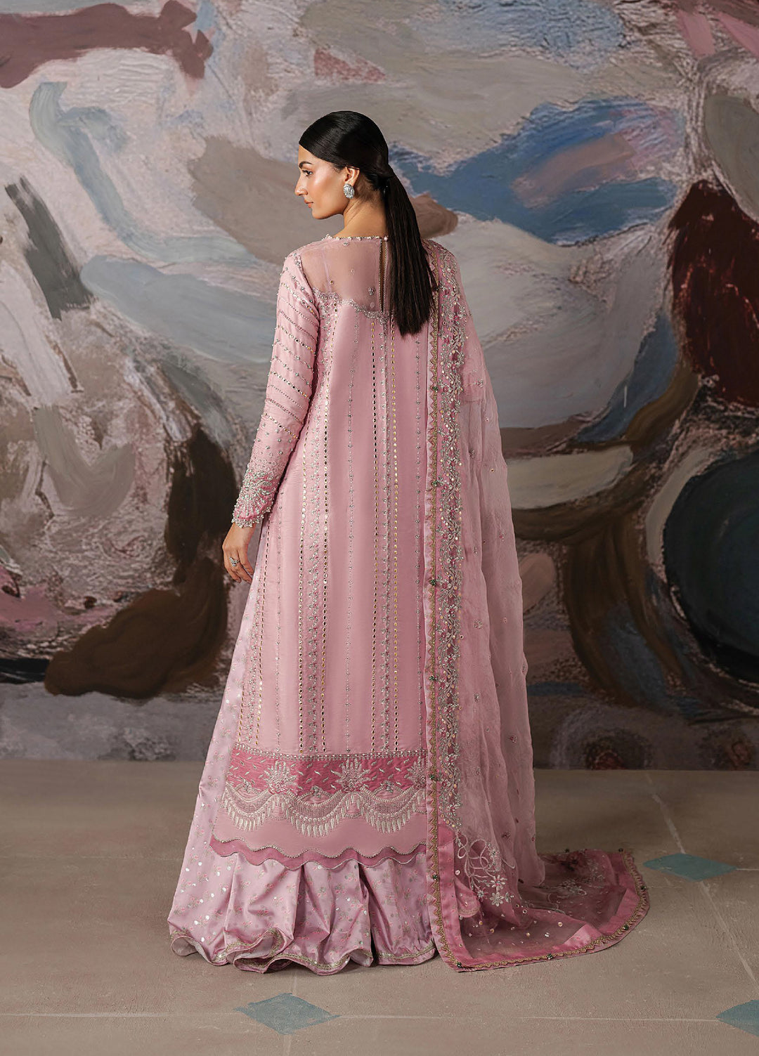 Solaris by Ayzel Unstitched Formals Silk Suits 3 Piece AAF25SW Burnora - Wedding Collection
