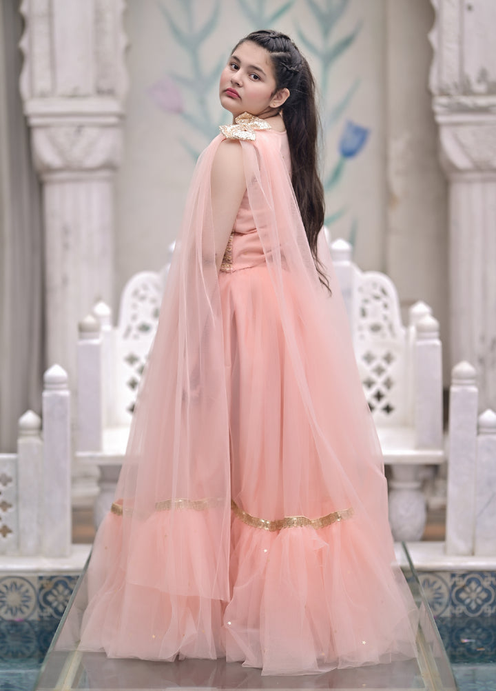 Andaz e Jahan by Qurratulain Saqib Pret kids Bareeze Net 3 Piece Embroidered Blossom Queen - Wedding Collection