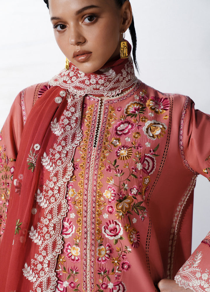 Jugnu by Hussain Rehar Unstitched Embroidered Cotton 3 Piece Suit HR26UJC DINAZ - Festive Collection