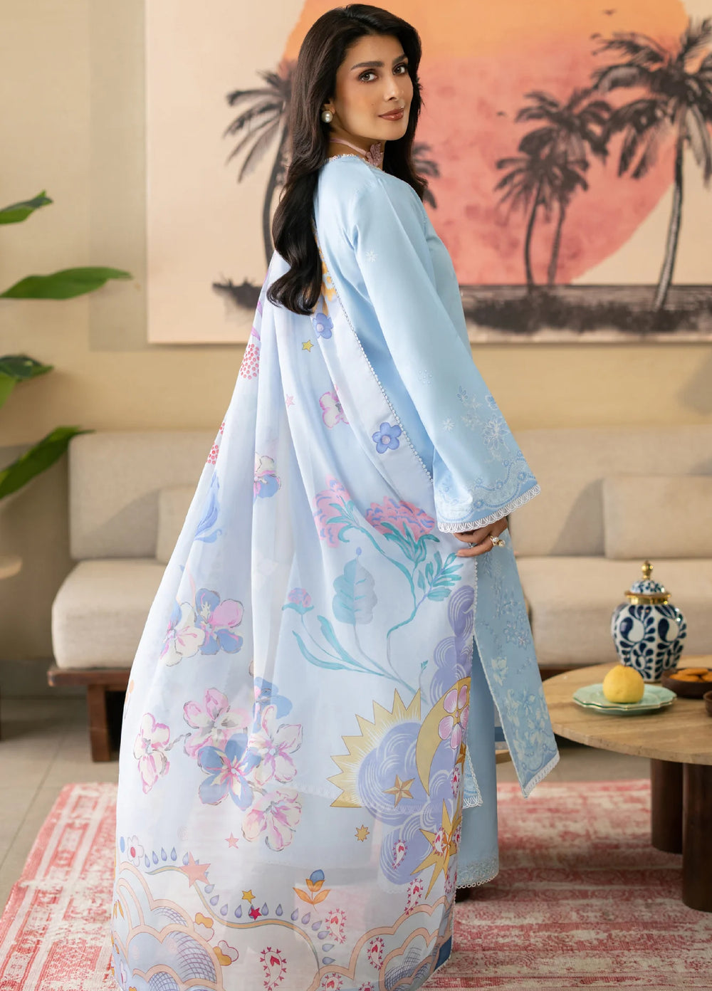 Afsanah by Seran Unstitched Embroidered Lawn 3 Piece Suit SN26UAVII D5-IMA - Summer Collection