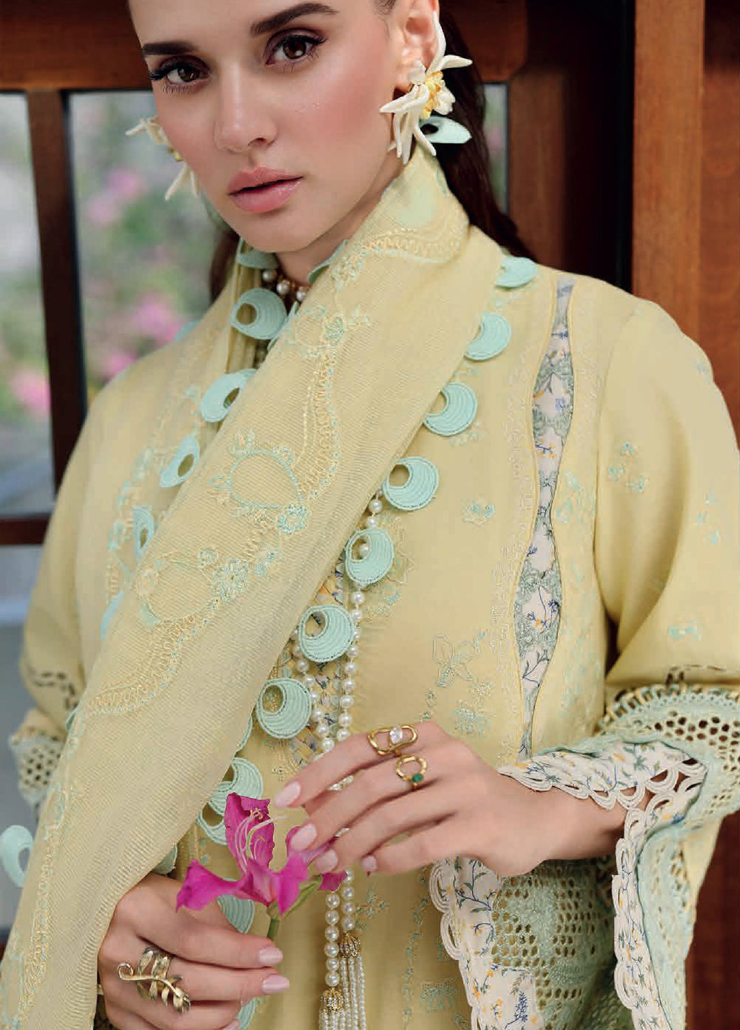 Qalamkar Chikankari Unstitched Embroidered Lawn 3 Piece Suit QLK26UCL CM-02 Ayla - Summer Collection