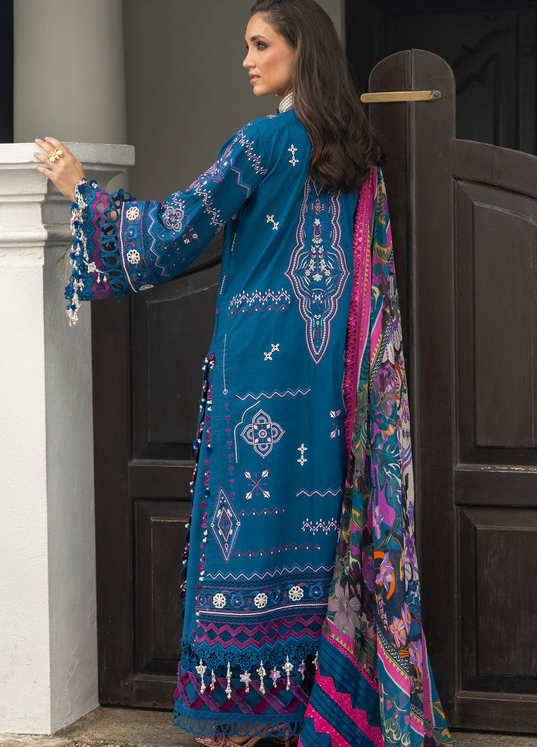 Neroli By Annus Abrar Unstitched Embroidered Lawn 3 Piece Suit ABR26UNL 07 Seraya - Festive Collection