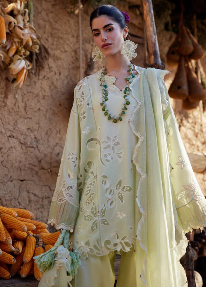 Meili by Zaha Unstitched Embroidered Lawn 3 Piece Suit ZK26UML ZL26-14B - Festive Collection