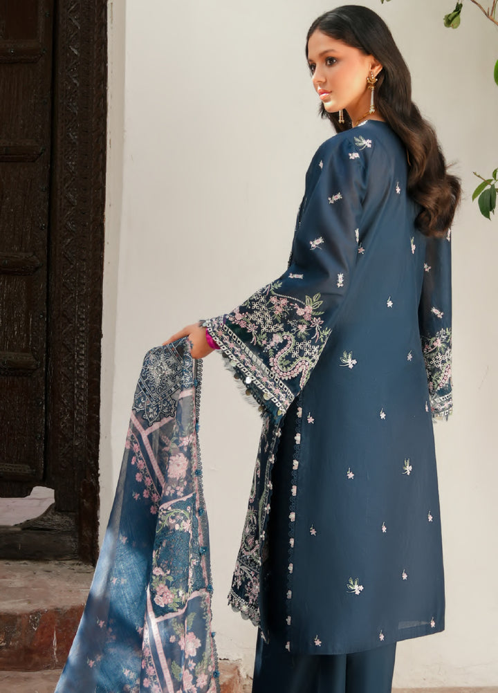 Ek Fasana by Kahf Premium Unstitched Embroidered Luxury Lawn 3 Piece Suit KHF26UFL KLB-1A MALKA - Festive Collection