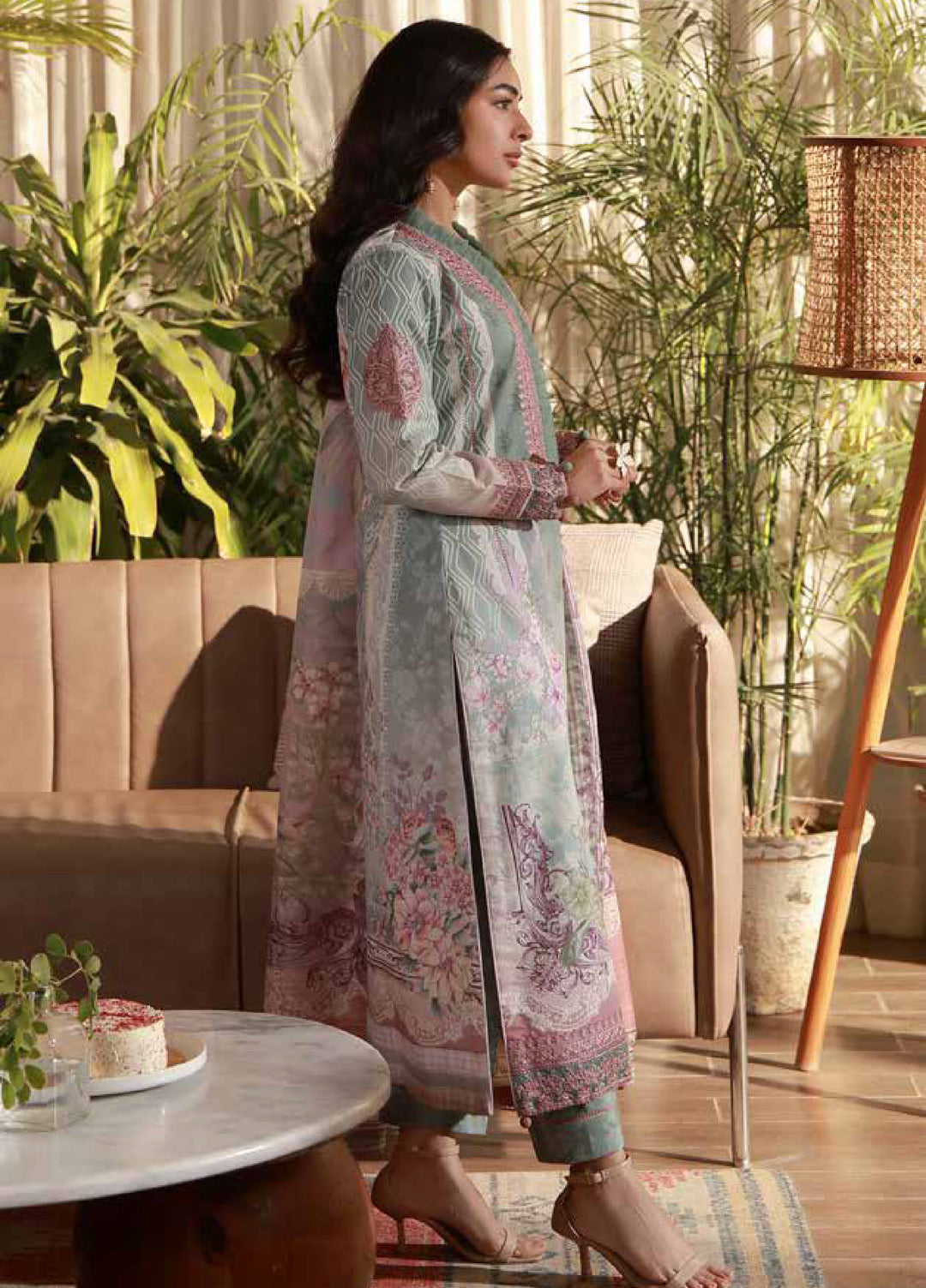Delia by Gulaal Unstitched Embroidered Lawn 3 Piece Suit GL26UD D-3 Elys - Summer Collection