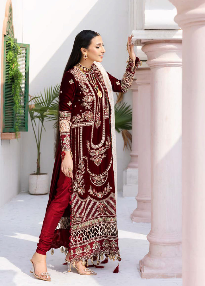 Andaz E Makhmal by Zebtan Unstitched Velvet ZB25 ZAM-02 - Festive Collection