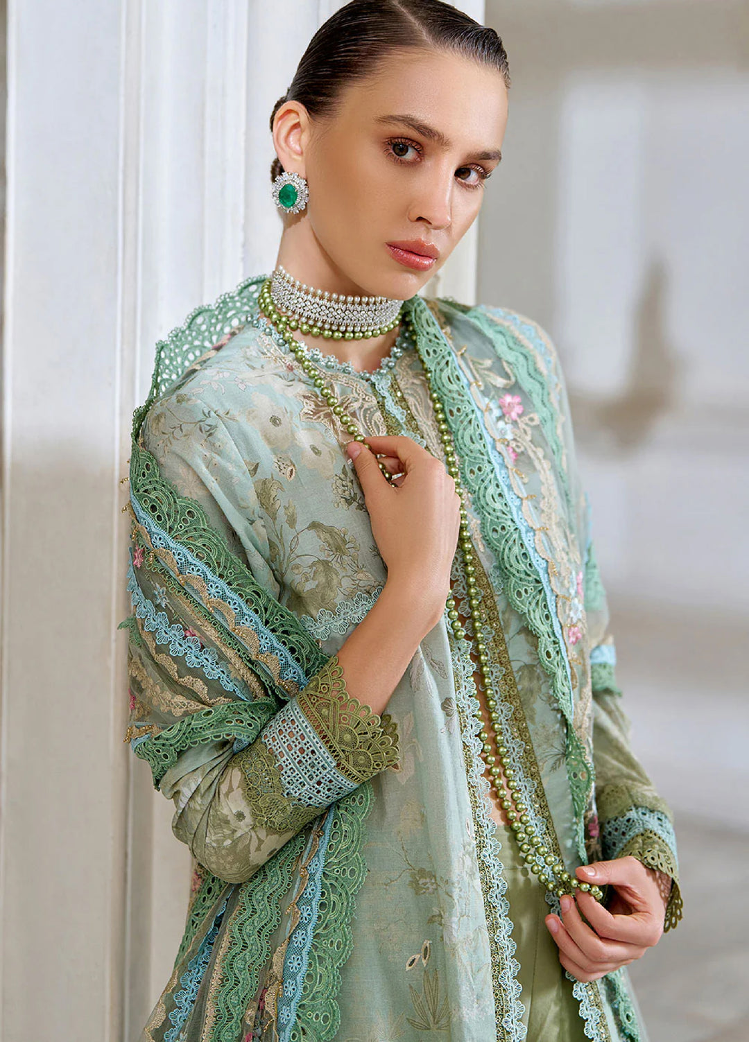 Sobia Nazir Unstitched Embroidered Luxury Lawn 3 Piece Suit SN26ULE D-12 A - Eid Collection