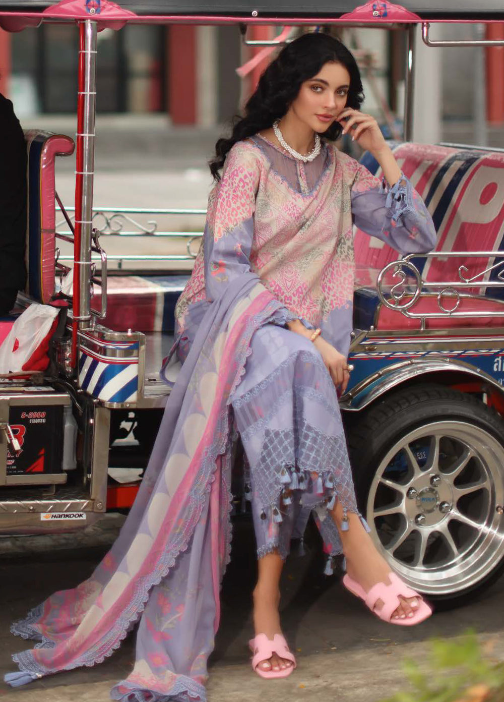 Combination by Charizma Unstitched Embroidered Lawn 3 Piece Suit CHR26UCL CC6-22 - Festive Collection