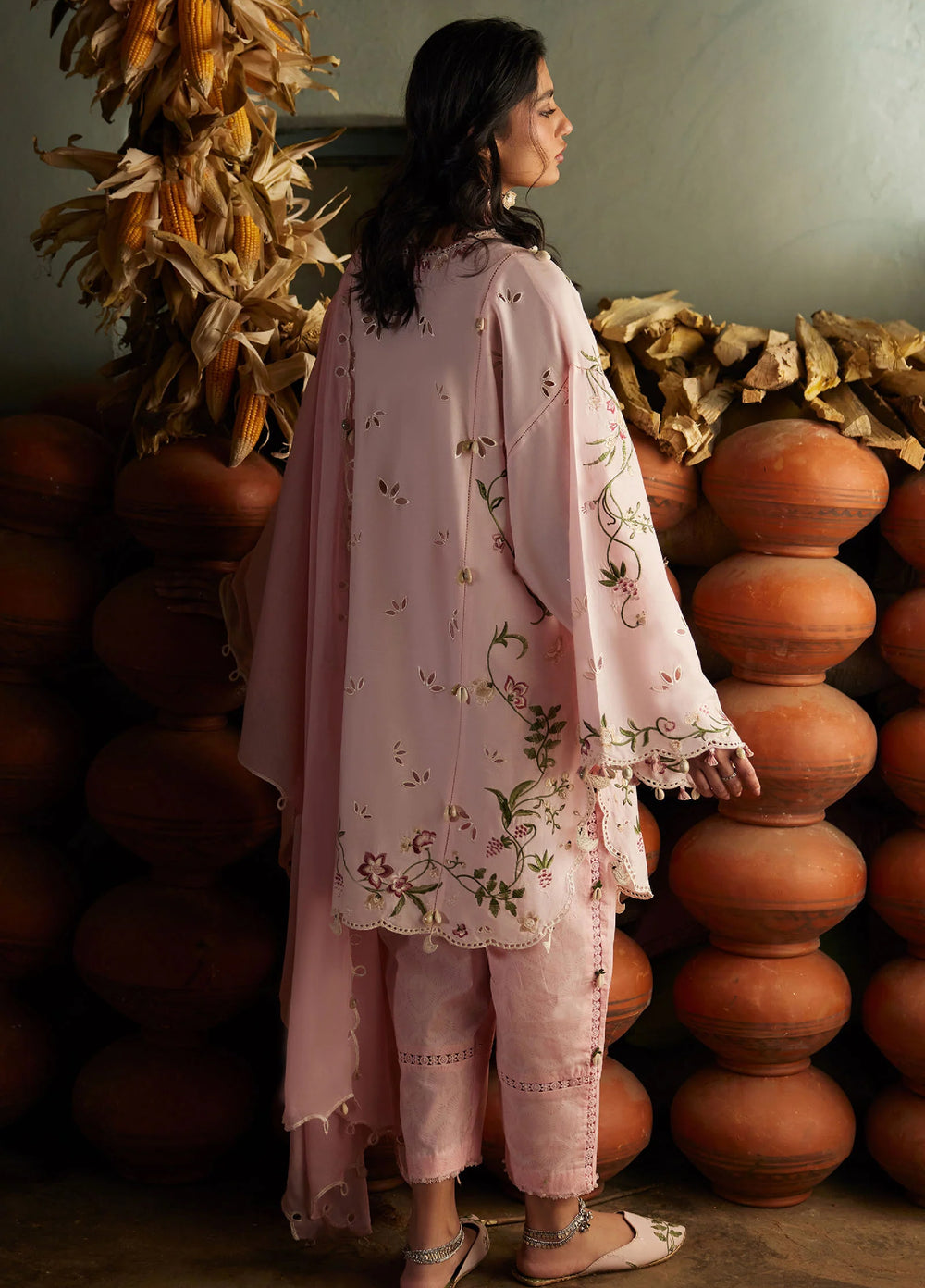 Meili by Zaha Unstitched Embroidered Lawn 3 Piece Suit ZK26UML ZL26-04A - Festive Collection