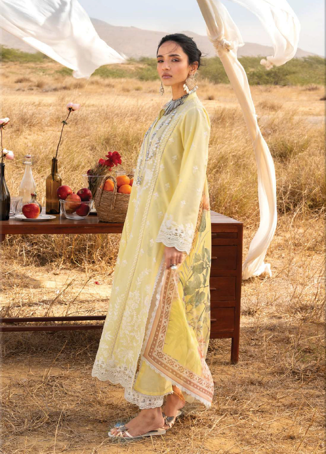 Zainab Chottani Unstitched Embroidered Luxury Lawn 3 Piece Suit ZC26ULZ D-4 MAHYR - Summer Collection