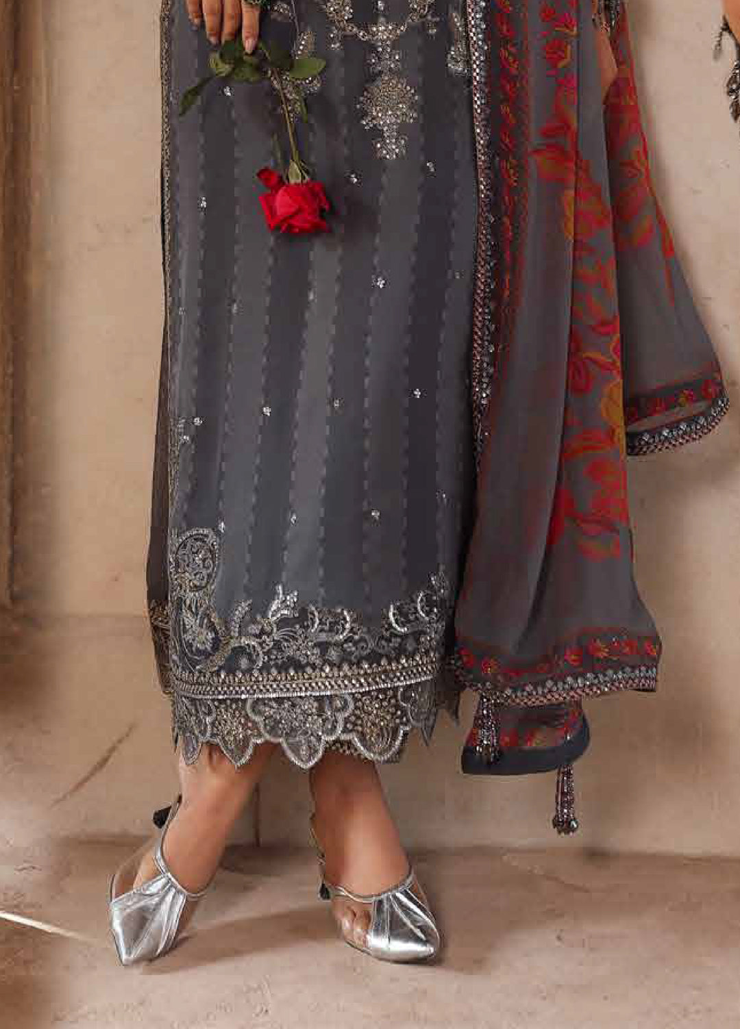 Vasal by Charizma Unstitched Luxury Chiffon Embroidered Suits 3 Piece CRZ25LC VSL25-41 - Festive Collection