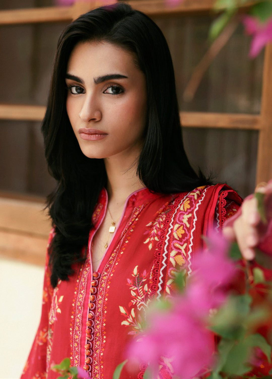 Amaya by Zaha Unstitched Printed Lawn 3 Piece Suit ZK26UAL Rosa APL26-04 - Casual Collection