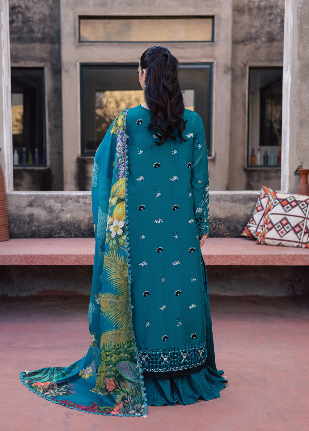 Celia by Zarposh Unstitched Embroidered Luxury Lawn 3 Piece Suit ZR26UCL AZUREA - Festive Collection