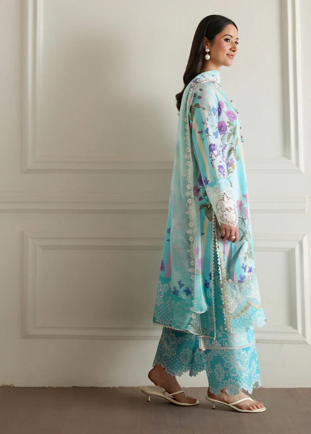 Sunlit Tales by Roheenaz Unstitched Embroidered Lawn 3 Piece Suit RN26ULS Sunbeam story RUNSS260711 - Lawn Collection