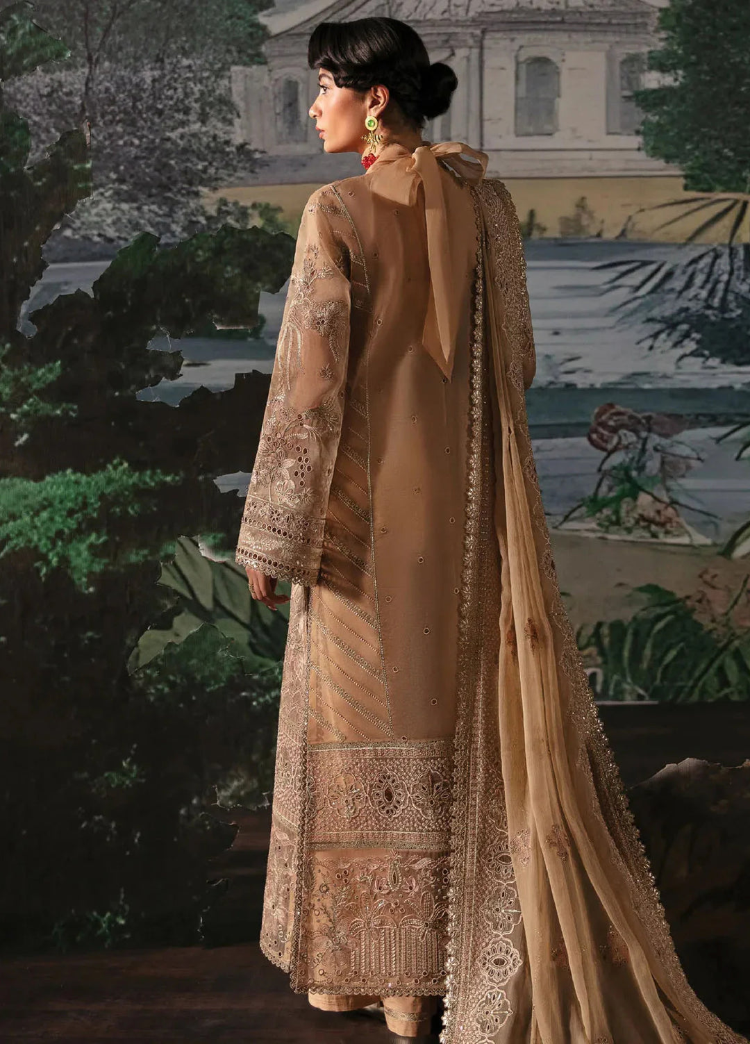 La Fuchsia By Afrozeh Embroidered Organza Suit Unstitched 3 Piece AF24L Reese - Festive Collection