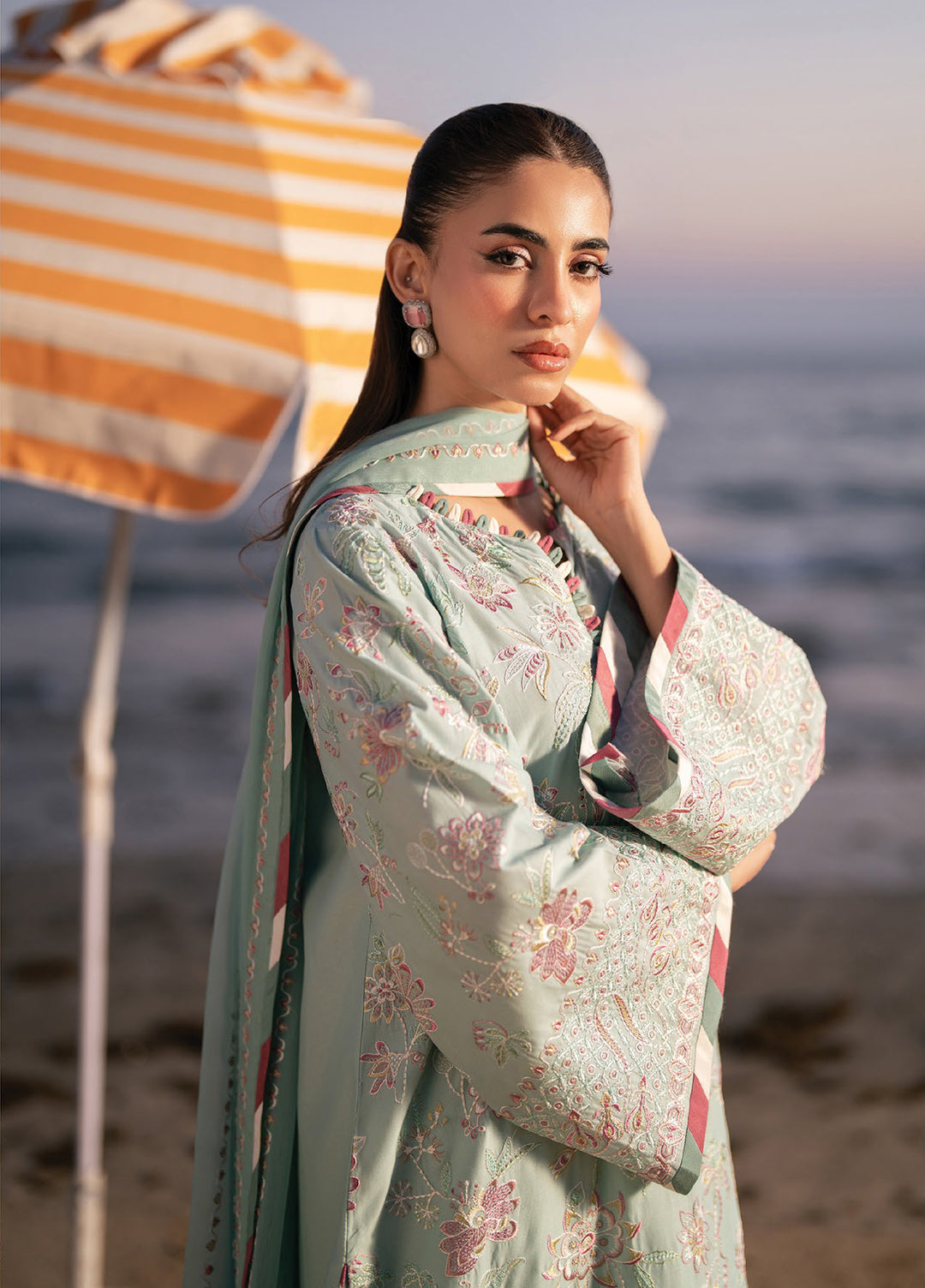 Layana by Xenia Formals Unstitched Embroidered Lawn 3 Piece Suit XE26ULL D-8 Dahr - Summer Collection