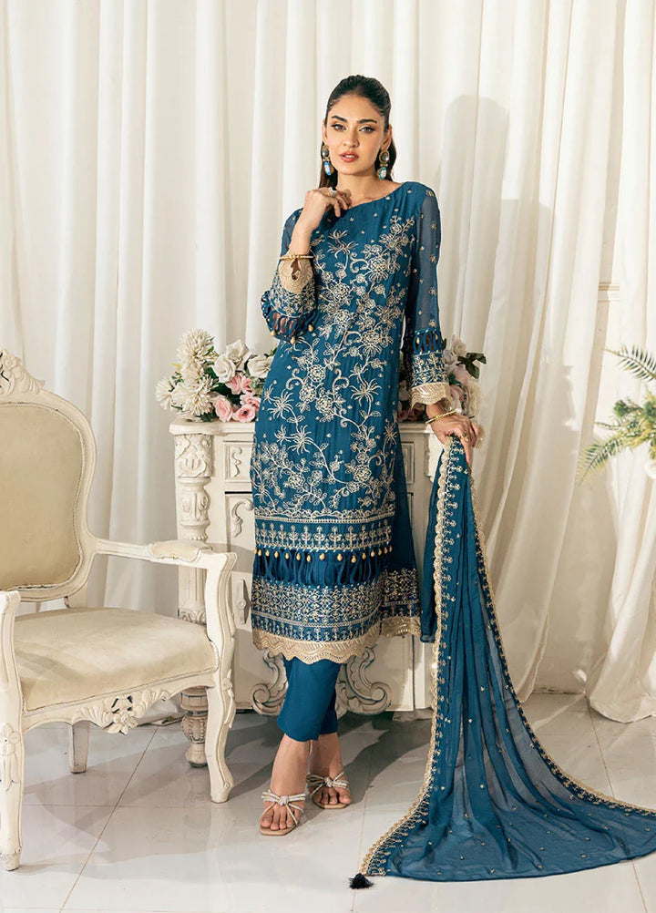 Signature by Salitex Embroidered Chiffon Suits Unstitched 3 Piece SUNS7CH032UT - Summer Collection