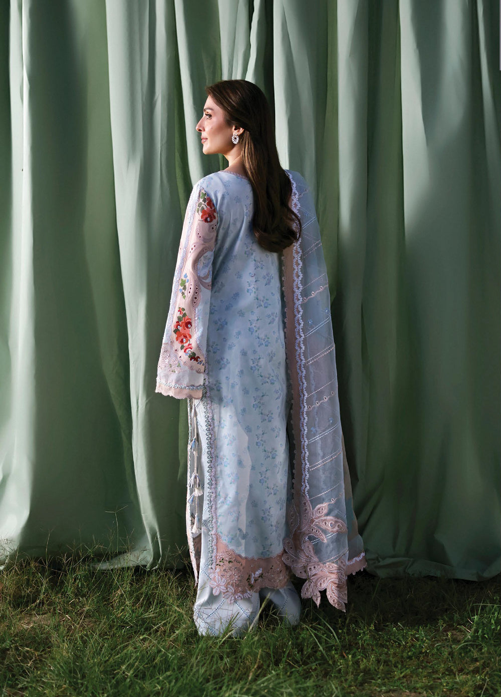 A-Lawn by Afrozeh Unstitched Embroidered Lawn 3 Piece Suit AF26UAL Eirene FWU-0063-3PO - Eid Collection